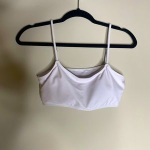 White Bikini with high waisted bottoms